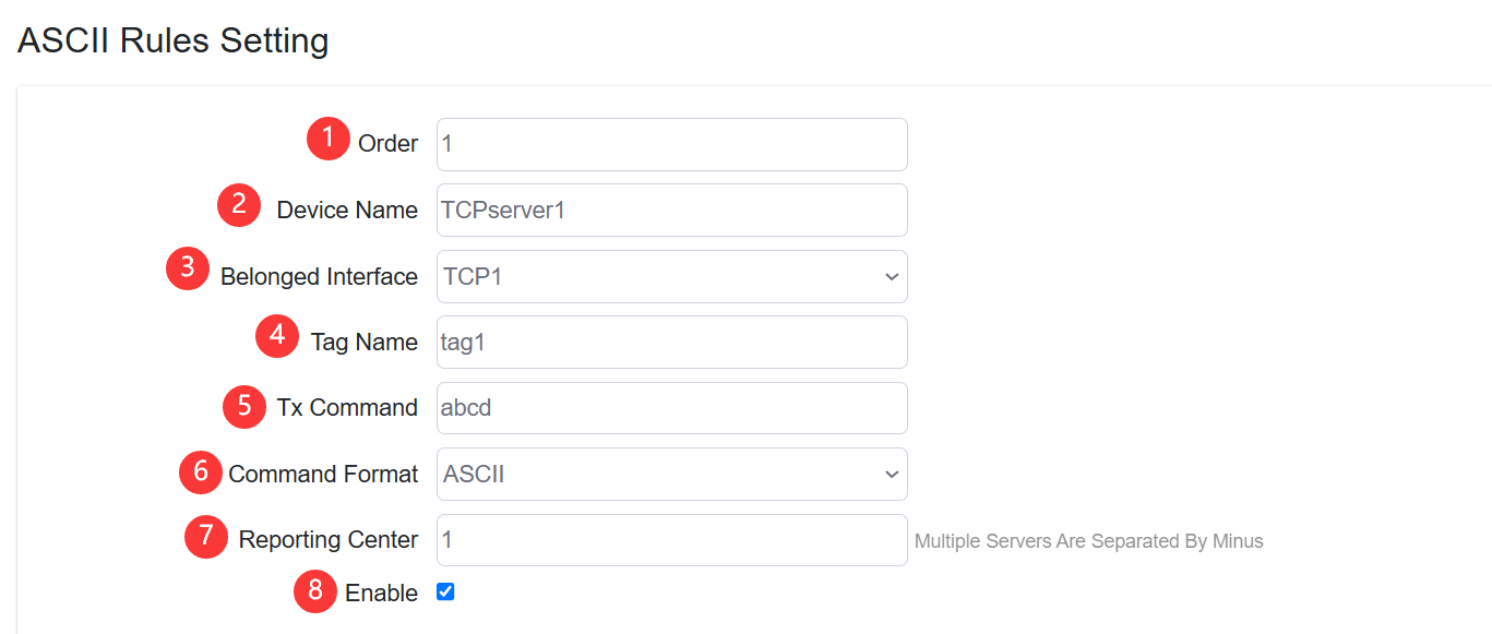 add ascii rule