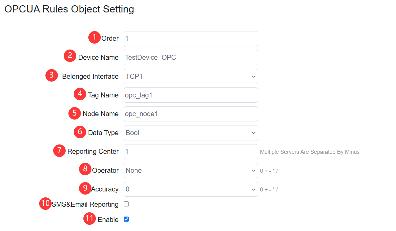 add opcua rule