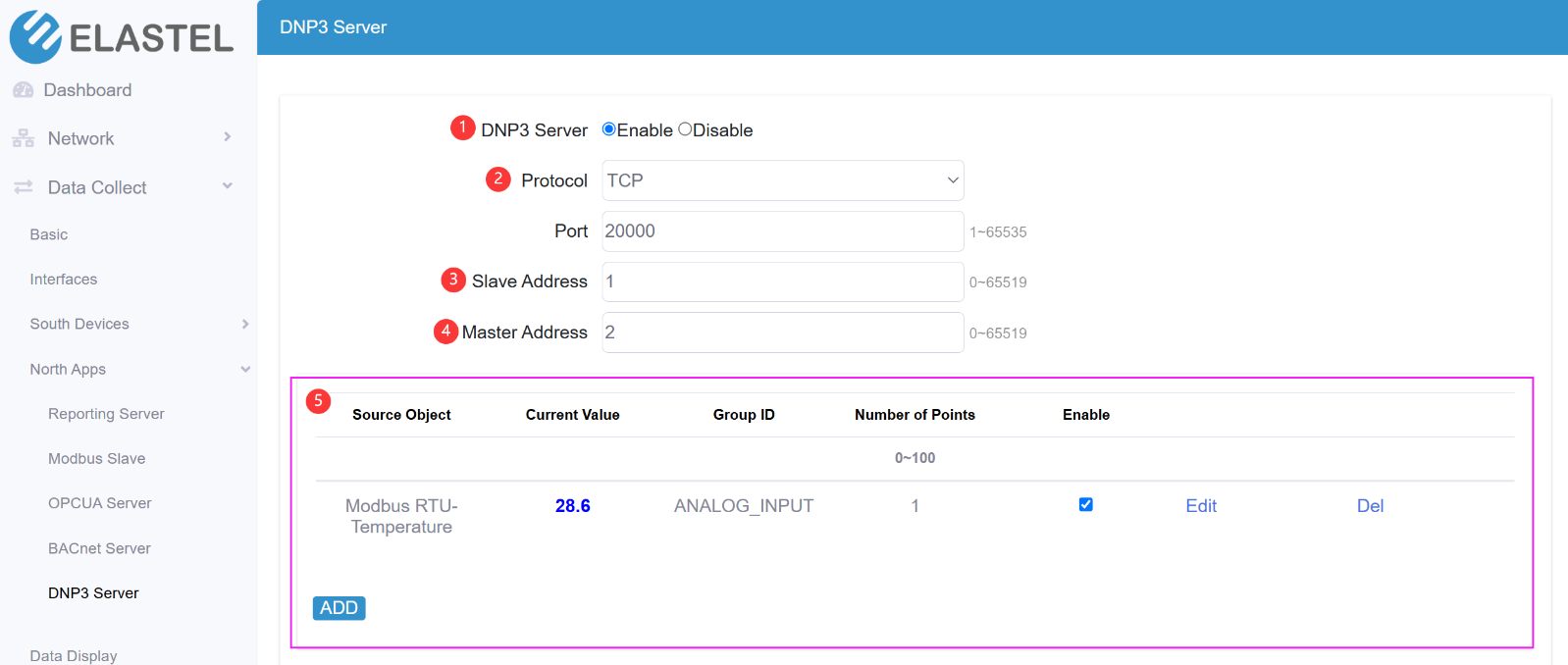 DNP3 server