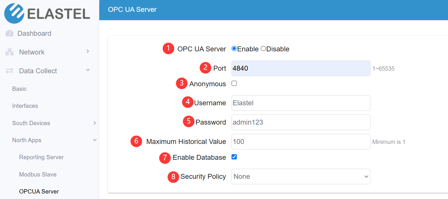 OPCUA server